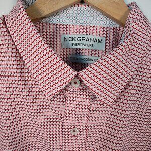 Nick Graham Everywhere Men's XL Stretch Modern Fit Short Sleeve Shirt NWT